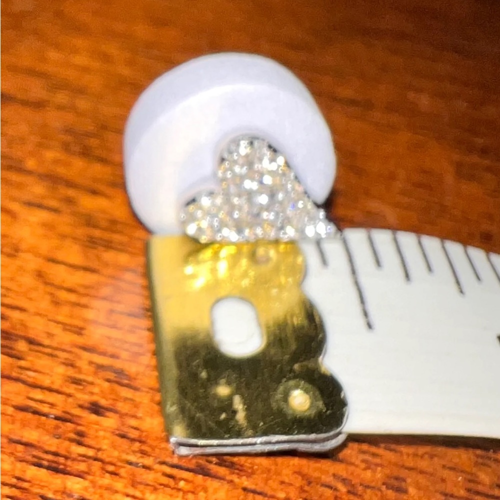Sterling Silver Crystal Heart Stud Earrings - Picture 5 of 7